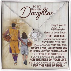 Daughter Gifts from Dad, Daughter Necklace, to My Beautiful Daughter Necklace, Love Knot Necklace, Gifts for Daughter from Dad, Father Daughter Gifts