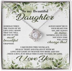 My Beautiful Daughter Necklace, Birthday Christmas Graduation Gifts For Daughter Necklace, Father Daughter Gifts