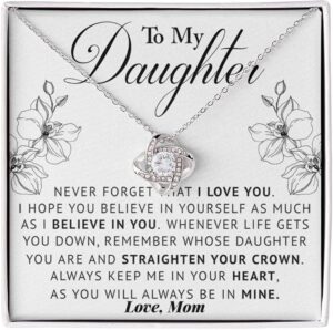Daughter Necklaces From Mom, To My Beautiful Daughter Necklace, Gifts For Daughters From Mothers