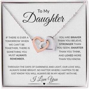Daughter Necklace From Dad, Daughter Necklaces From Mom, To My Badass Daughter Necklace, Father To Daughter Gifts